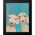 thumbnail image 2 of Fab Funky 15x18 Black Modern Framed Museum Art Print Titled - Goat Duo, Looking at You, 2 of 5