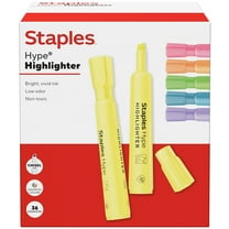 Staples Hype Tank Highlighter Chisel Tip Assorted 36/Pack (ST62946)