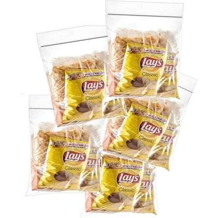 25 COUNT 4 Gallon Disposable Food Storage Freezer Bags - 4 MILL. EXTREME THICK BAGS Large Super Spacious Strong Clear Big Bags, Zipper, Heavy Duty Plastic For Clothing, Toys, Moving,  (10''x14'')