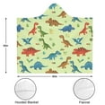 thumbnail image 3 of Wearable Blanket,Rainbow Dinosaurs Tiny Plants Hooded Wearable Flannel Blanket for Adults & Teens,Winter Poncho Shawl Wrap Cape Cozy Anti-Pill,50"x60", 3 of 5