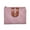 pink, variant on Leather Wallet Ladies Mini Zipper Coin Purse id card Pocket