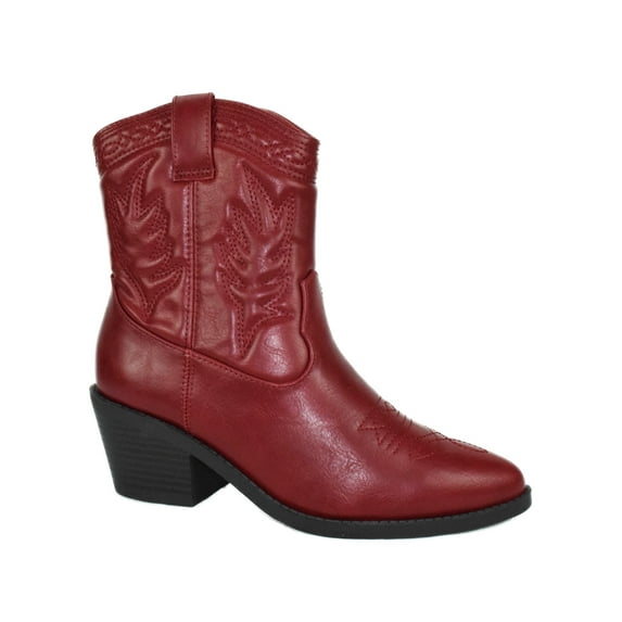 Picotee Red Soda Women Cowgirl Cowboy Western Stitched Ankle Boots Pointy Toe 8.5