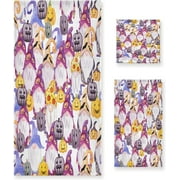 Bestwell Towel Set of 3,Halloween Gnome 1 Bath Towel, 1 Towel, 1 Small Square Towel, Strong Soft and Compact Absorbent Yoga Gym Hotel Excellent Choice.