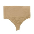 thumbnail image 4 of GEWSEY Thong Shapewear Tummy Control for Women High Waisted Stay-Put Body Shaper Girdle Compression Shapewear Thong (Khaki, XL), 4 of 6