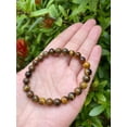 thumbnail image 2 of Tiger Eye Crystal Bead Bracelet 8mm, Wholesale Genuine Tiger Eye Stretch Gemstone Bracelet, Gift for Men & Women (1), 2 of 9