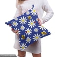 thumbnail image 4 of Ambesonne Ladybug Fabric by the Yard Upholstery, Happy Bugs, 3 Yards, Navy Blue White Yellow, 4 of 4