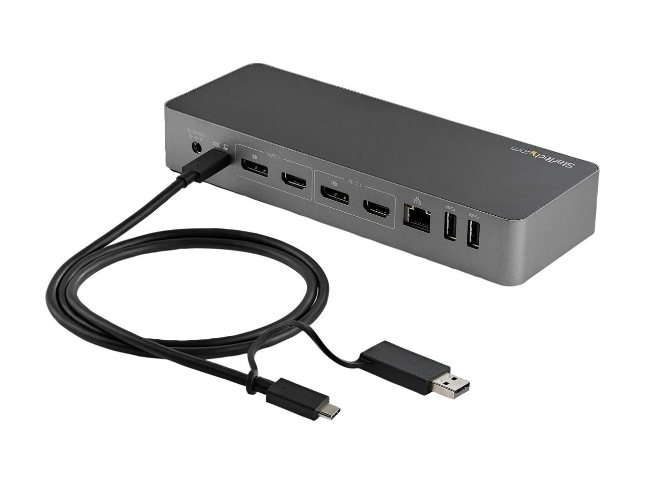 StarTech Dual Monitor Hybrid Universal Laptop Docking Station DK30C2DPEP