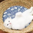 thumbnail image 2 of Petit Lit de Chat Mignon, Main Tissé Lit de Chat Ronde Corde de Coton Tissé Lit de Couchage pour Animaux de Compagnie Chaud avec Coussin Doux pour les Chiens Chats d'Été, 2 of 4