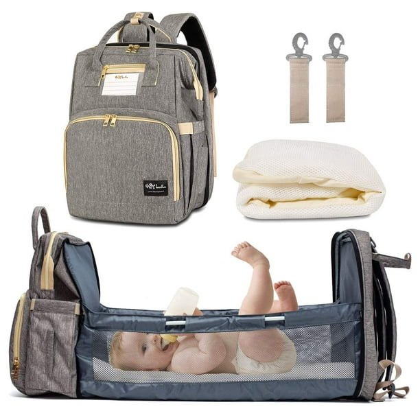 Wofair Portable Folding Baby Crib Mommy Bag, Multifunctional Backpack,  Large-Capacity Mother and Baby Bag, Backpack - Walmart.com