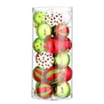 thumbnail image 4 of Xihbxyly 24 Adornos Navideños, Bolas de Plástico Irrompibles, Bastones de Caramelo con Remolinos Brillantes, Adornos para Árbol de Navidad En Rojo, Verde y Blanco, Decoración para Fiestas, Tamaño de, 4 of 7