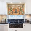 thumbnail image 5 of Yayeee Kitchen Curtains Tier Pair Light Filtering 27"x36" Rod Pocket Short Cafe Window Panel, Cats in Party, 5 of 7