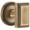 Gold, variant on Grandeur 892735 Carre Solid Brass Privacy Door Knob Set - Grey