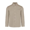 thumbnail image 1 of Camisa de Gabardina Manga Larga para Caballero, Color Beige, Talla Doble Extra Grande, 50% Algodón y 50% Poliéster. Yazbek C0607, 1 of 3