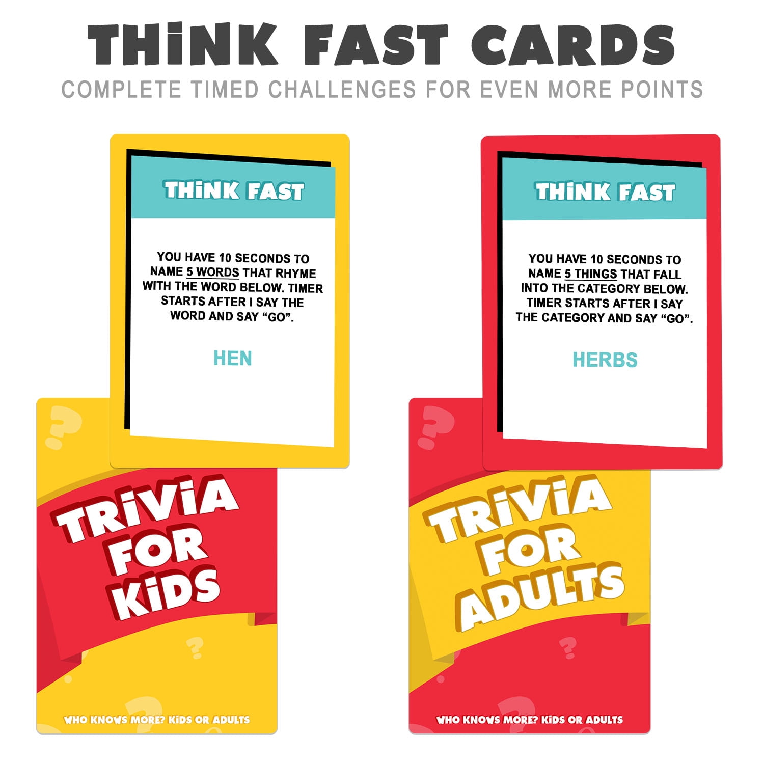 Who Knows More? Kids or Adults - the Ultimate Trivia Game for Kids, Teens and Adults