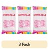 (3 pack) Hilco Pink Bubblegum Gumballs, 8 oz Regular Size, Chewing Gum