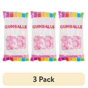 (3 pack) Hilco Pink Bubblegum Gumballs, 8 oz Regular Size, Chewing Gum