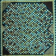 thumbnail image 1 of Ahgly Company Indoor Square Abstract Light Blue Modern Area Rugs, 7' Square, 1 of 4