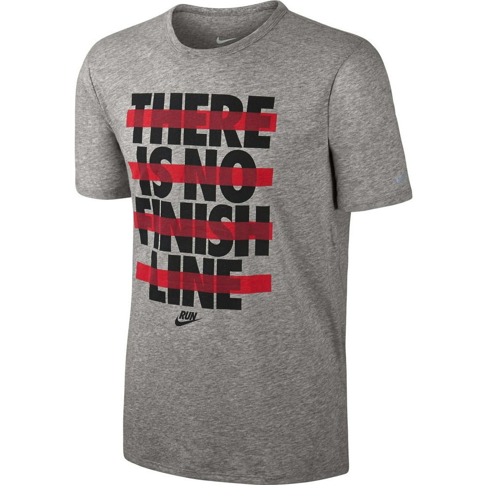 Nike - Nike Run PA No Finish Line Men's Tee Shirt Dark Grey/Black/Red ...