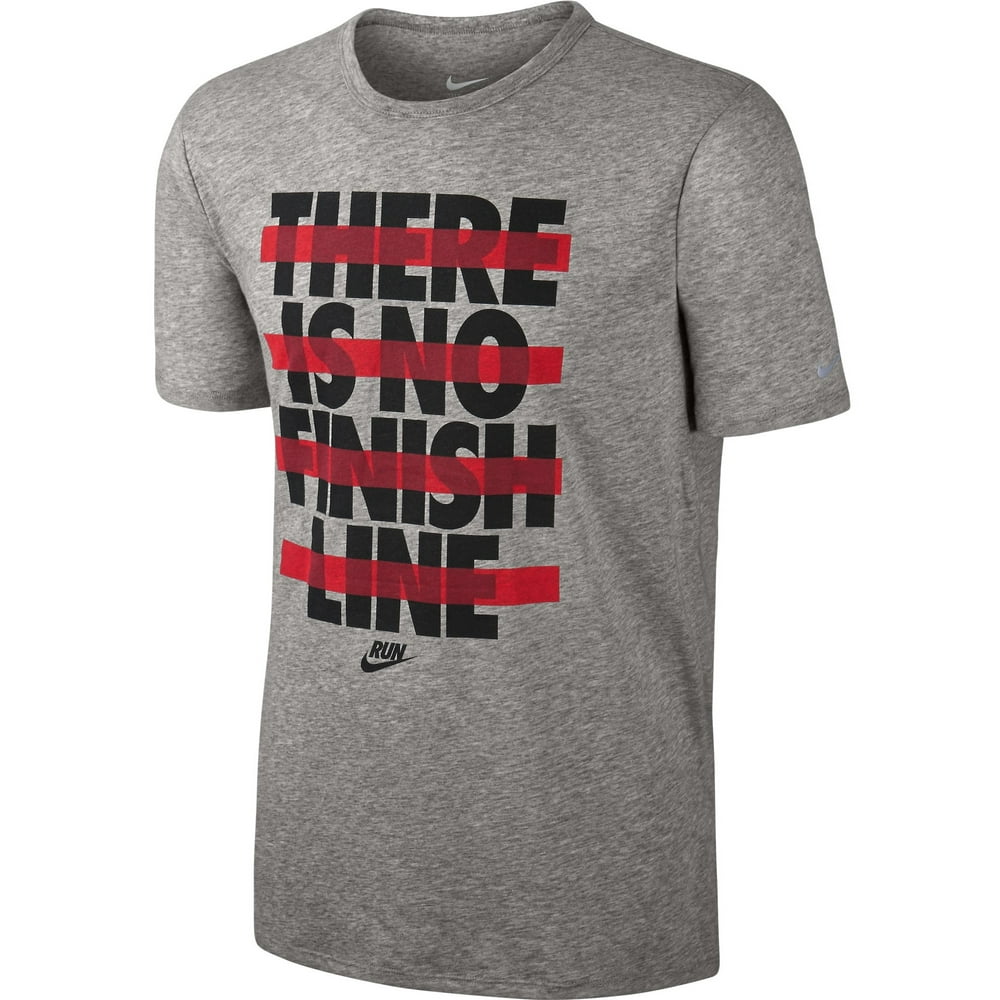 Nike Nike Run PA No Finish Line Men's Tee Shirt Dark Grey/Black/Red