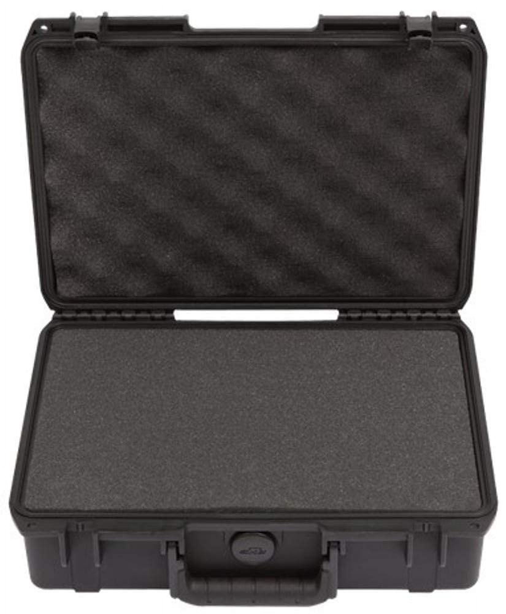 SKB iSeries 12"x8"x3" Black Firearm Case with Cubed Foam, Waterproof, Durable Gun Case (3i-1208-3B-C)