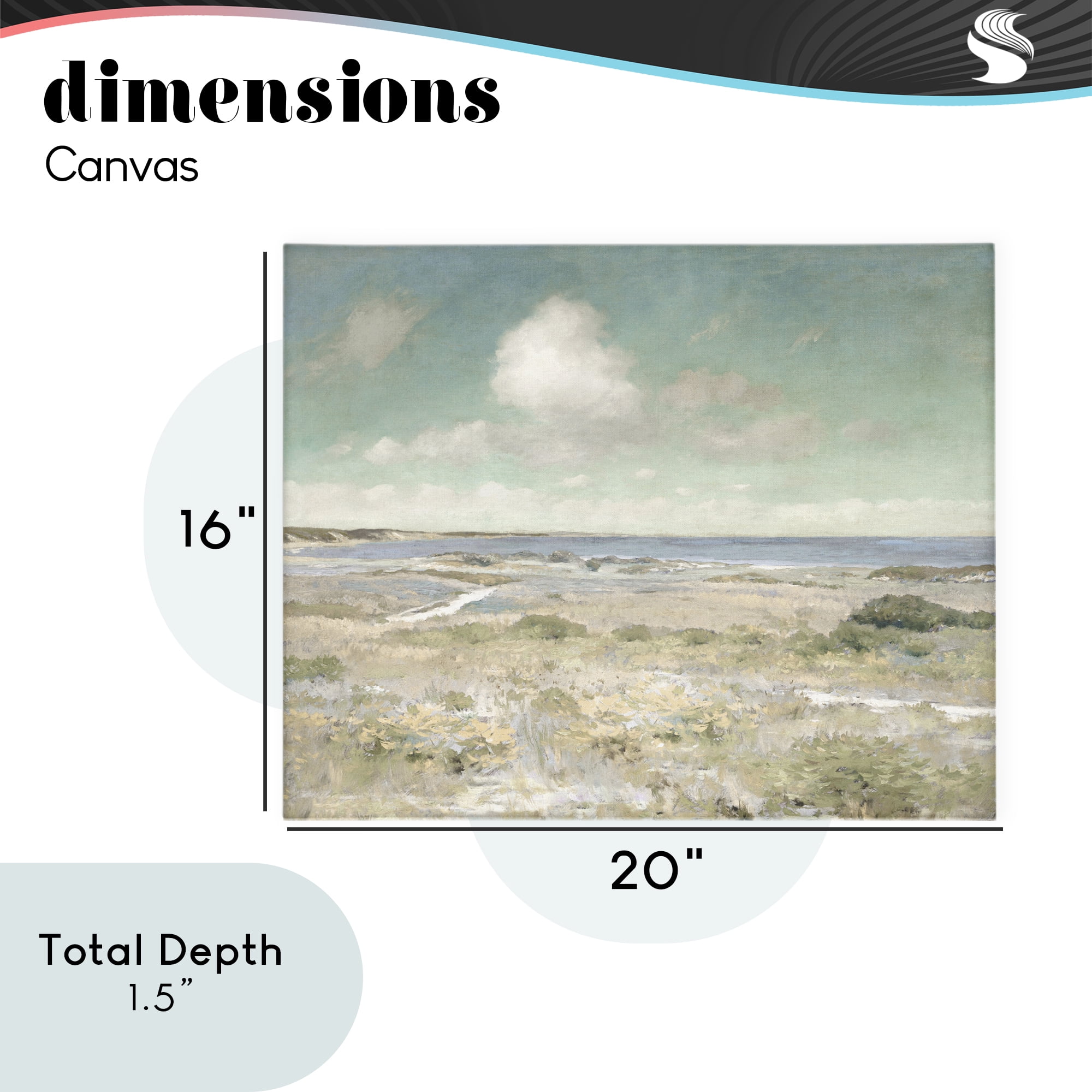 Stupell Industries Water View with Clouds Canvas Wall Art, design by Christy McKee