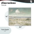 thumbnail image 4 of Stupell Industries Coastal Water View with Clouds Canvas Art, 20 x 16, by Christy McKee, 4 of 8