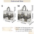 thumbnail image 2 of FORMRS Womens Corduroy Tote Bag Crossbody Shoulder Handbag with Pocket, Gray Hexagons, 2 of 7