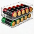 thumbnail image 1 of Organizador de 2 niveles grande apilable para latas de refresco para refrigerador - Para latas altas de 500ml/17oz - Organizador de latas para refrigerador, dispensador, soporte de latas de, 1 of 3