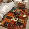 thumbnail image 6 of Boho Vintage Washable Rug 4x6 Area Rug for Living Room Bedroom Non Slip Indoor Floor Rectangle Carpet Soft Low Pile Large Brown Ethnic Middle Century Geometric Entryway Rugs for Dining Room Office, 6 of 9