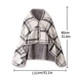 thumbnail image 3 of RKZDSR Double-Layer Tartan Plaid Blanket Scarf - Multifunctional Women's Wrap Shawl for Winter Warmth, 3 of 6