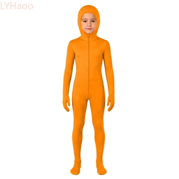 LYHaoo Kids Boys Halloween Costume Outfits Open Face Bodysuit Dress Up Stretch Jumpsuit for Party Performances(3-4 Years)
