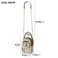 thumbnail image 2 of FORMRS Crossbody Bag for Women Quilted Travel Shoulder Cell Phone Purse with Chain Strap Handbag, Beige Whimsical Leaves, 2 of 7