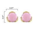 thumbnail image 3 of Gold Over Sterling Silver with Natural Pink Opal Stud Earring, 3 of 3