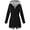 Black, variant on Women's Zipper Women's Hardshell Outdoor Hooded Hiking Jacket