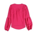 thumbnail image 2 of bar III Womens Blouson Sleeve Knit Blouse, Pink, X-Large, 2 of 2