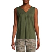 Time and Tru Women's Henley Tank Top