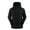 Black, variant on Men's Pure Color Softshell Military Jacket with Removable Hood, Trendy Windbreaker Sweatshirt Casual Fleece Lined and Water Repellent Outdoor Coat,Black,Medium