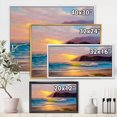 thumbnail image 4 of Designart 'Sunrise Glow On The Sea Waves V' Nautical & Coastal Framed Canvas Wall Art Print, 4 of 5