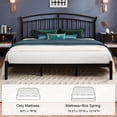 thumbnail image 7 of Virans King Size Metal Platform Bed with Victorian Style Headboard, Heavy Duty Steel Slat Support, 12"Under Bed Storage,Easy Assembly, Black, 7 of 7