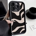 thumbnail image 2 of Fashion Zebra Stripes Lattice Pattern Silicone Case For iPhone 15 14 13 12 11 Pro Max XS X XR 7 8 Plus SE 2020 Shockproof Cover, 2 of 5