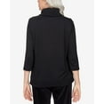 thumbnail image 5 of Alfred Dunner Womens Petite Solid Cowl Neck Top With Necklace, 5 of 6