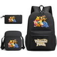 thumbnail image 1 of 3-piece Winnie The Pooh Backpack Boy Girl School Bag Light And Large Capacity-week, 1 of 4