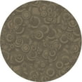thumbnail image 1 of Ahgly Company Tapis Rond Lavable en Machine Intérieur Transitionnel Marron Café, 5 Pieds Rond, 1 of 7