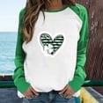 thumbnail image 2 of CEHVOM Women's Spring Patchwork Christmas Printed Long Sleeves Round Neck Casual Tee Tops Clearance, 2 of 4