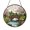 Stained Glass 5.9 Inch, variant on Round Stained Glass Japanese Garden Window Decor Featuring Calm Nature Elements and Balanced Design