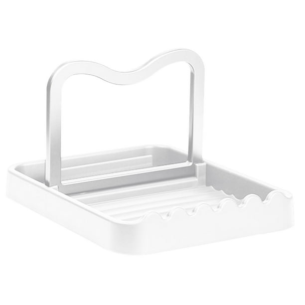 Reposacucharas con soporte para tapas Reposatapas para ollas Soporte multifuncional para espátulas Mientras se cocina para la cocina y la encimera