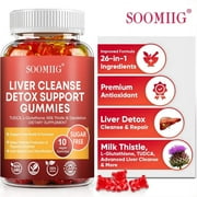 Soomiig Liver Cleanse Detox & Repair Fatty Liver Gummies 3000mg Blend of Glutathione, Silymarin, Milk Thistle and More for Natural Liver Health