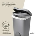 thumbnail image 4 of Umbra 13 gal Brim Plastic Step Soft Close Lid Kitchen Trash Can, Nickel, 4 of 13