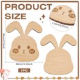 thumbnail image 2 of Wooden Rabbit Knitting Tools BurlyWood 8.9x8x0.55cm, 2 of 6