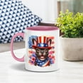 thumbnail image 4 of Patriotic French Bulldog Celebrates 4th of July 11oz Accent Two-tone Mug Dog Lover Gifts Coffee Tea Cup - 02009, 4 of 5